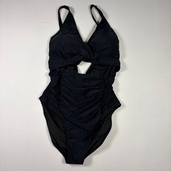 BMUL Other - NWT BMUL One Piece Swimsuit Ruched Cutout Twist Front Beach Swim‎ Classic Chic